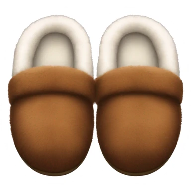 fuzzy brown slippers sticker
