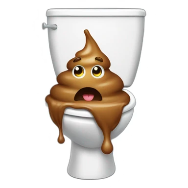 poop in toilet sticker