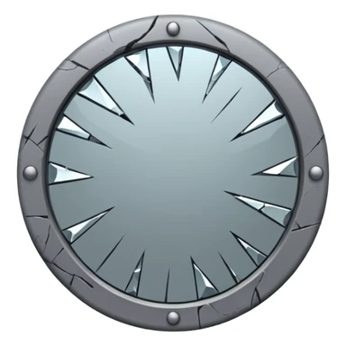 broken gray mirror sticker