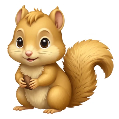 a yellow baby squirrel  sticker