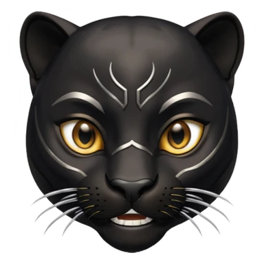 Black panther face only  more realistic  sticker