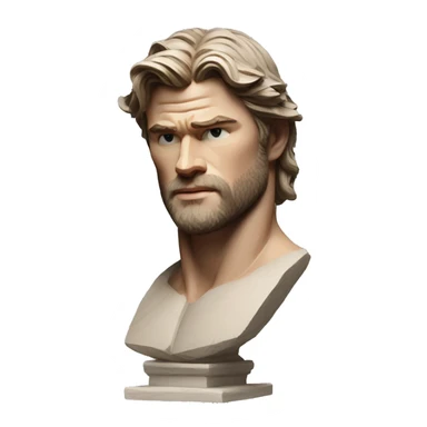 chris hemsworth greek sculpture sticker