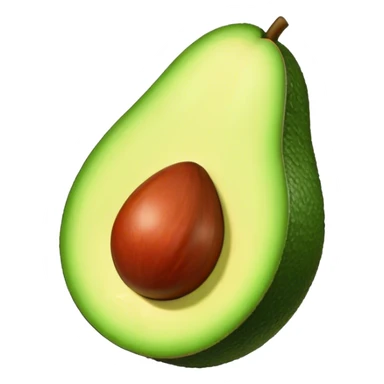 Un aguacate con labios grandes sticker