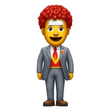 Ronald McDonald going to Burger King sticker