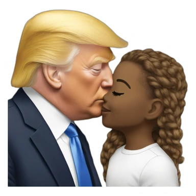 trump kissing his daughter, positivity, inclusiveness sticker
