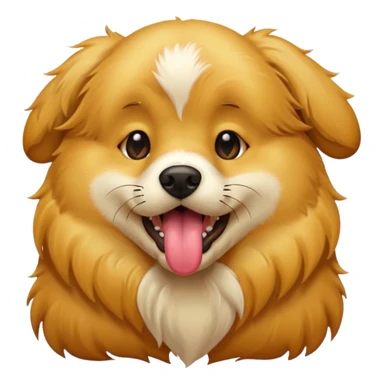 Dog licking itself  sticker