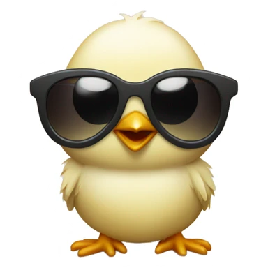 A little chick with sunglasses sticker