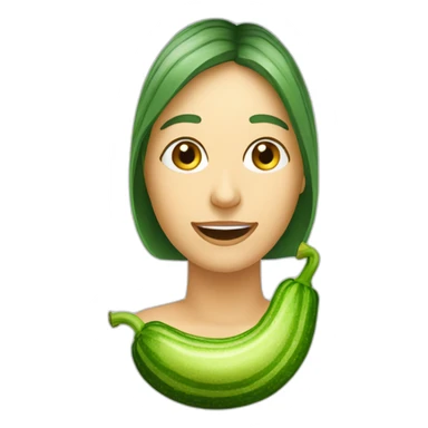 Frau küsst Zucchini intensiv  sticker