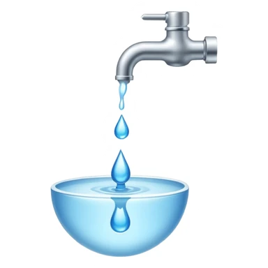 water flows from the tap sticker