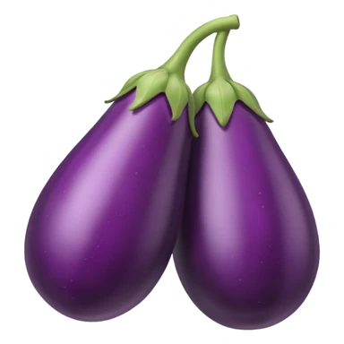 Eggplant with hearts sticker
