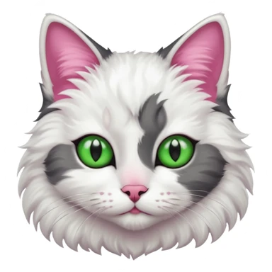 cat white and black  sticker