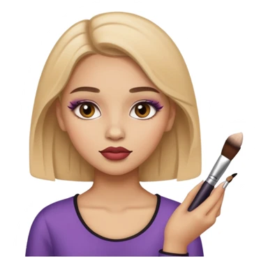 Makyaj yapan kız sticker