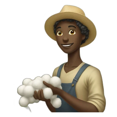 negro picking cotton sticker