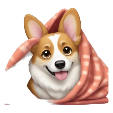 corgi in a blanket  sticker