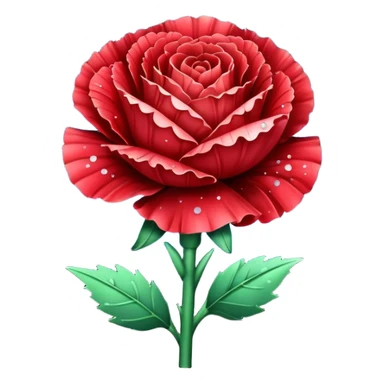 Un clavel rojo con purpurina y polvo mágico sticker