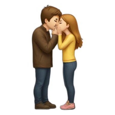 Girl kiss man sticker