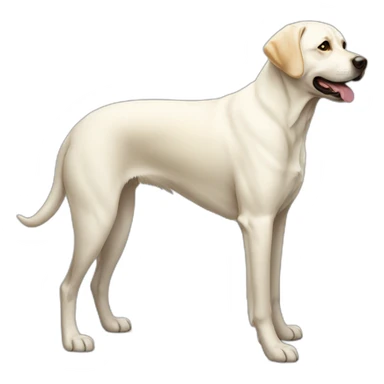 white lab whole body sticker