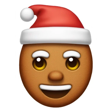 gingerbread with a santa claus hat sticker