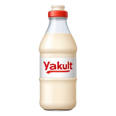 Yakult shaped bottle sticker