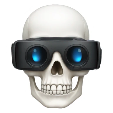 skull with VR headset sticker