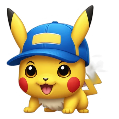 Pikachu avec une casquette de l'équipe de foot  de lion sticker
