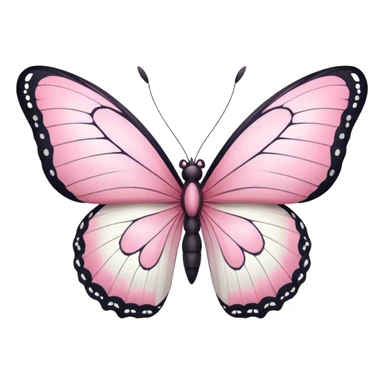 Pink white butter fly sticker