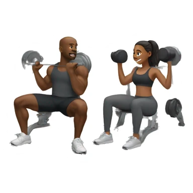 Black couple working out together sticker