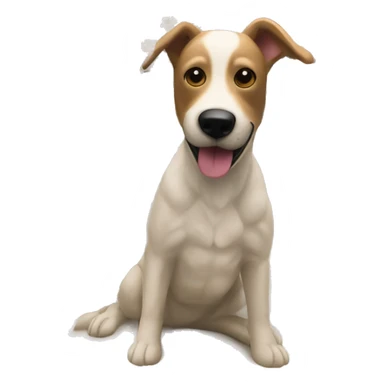 A dog in Bath and body works store sticker