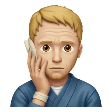 vincent van gogh holding his ear sticker