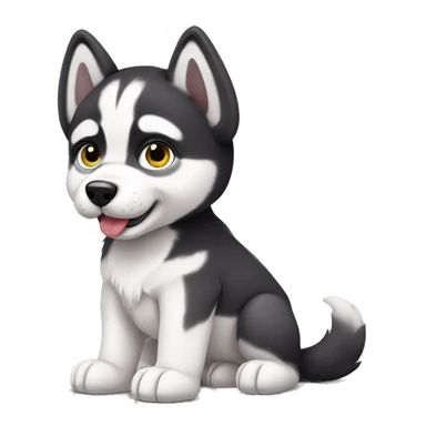 Husky puppy full body sticker