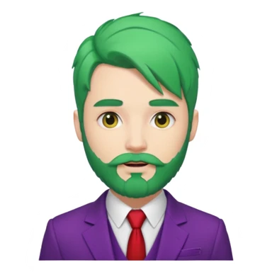 joker with beard sticker