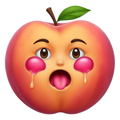 peach vomiting sticker