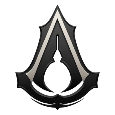 Logo assassin creed black color sticker
