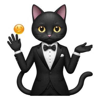 𝐦𝐚𝐠𝐢𝐜 𝐜𝐚𝐭 𝐰𝐢𝐭𝐡 𝐛𝐥𝐚𝐜𝐤 𝐬𝐮𝐢𝐭 sticker