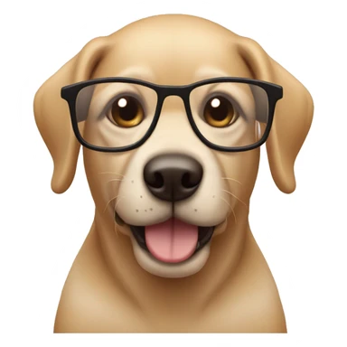 Perro con lentes  sticker