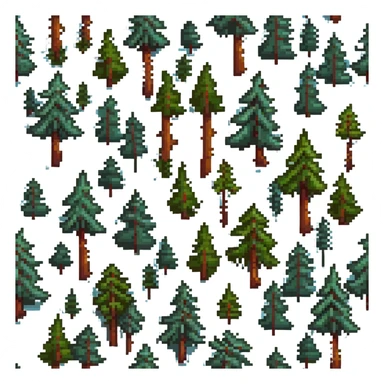 forest with pine trees sticker