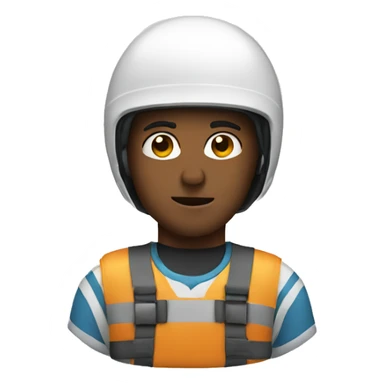 Person with a helmet sticker