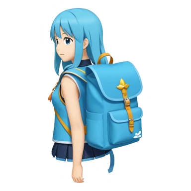 aqua konosuba backsack sticker
