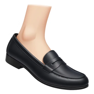 swollen foot inside a loafer that is too small  sticker