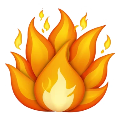Flame illustrated in a playful and vibrant style, representing the fun and exciting aspects of the app firecrawl sticker