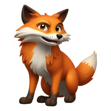 kawaii fox furious sticker
