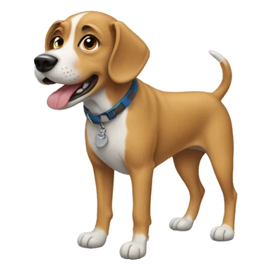 Dog with shoes sticker