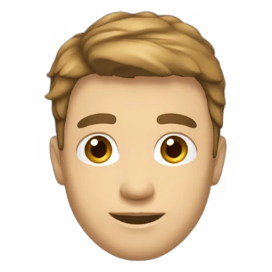 Crea un hombre alto de contextura media,piel blanca cabello castaño claro y liso con corte de cabello corto peinado hacia arriba sticker