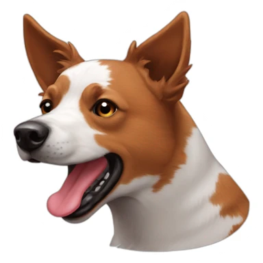 Red Australian heeler emoticons sticker