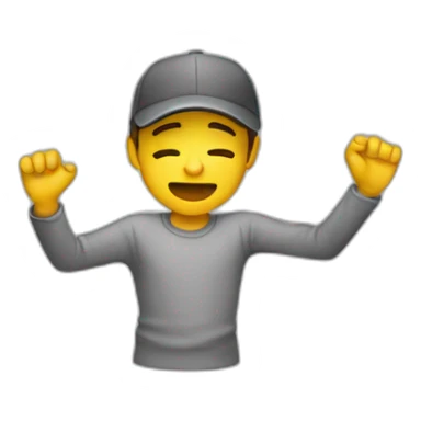 An emoji of someone who makes a dab sticker