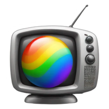 rede globo with rainbow tv in the center sticker