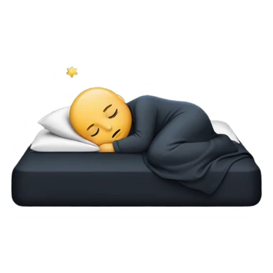 sleep emoji. Minimal modern looking. More in the dark mode range. sticker