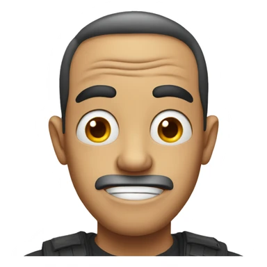 male scare face sticker