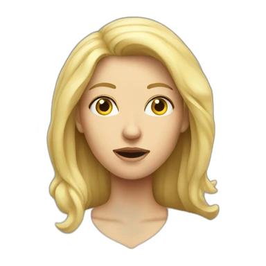 A paranoid blond woman sticker