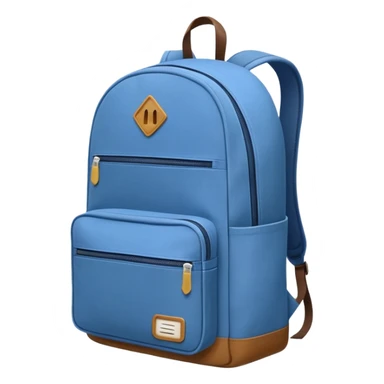 Backpack with front pocket sticker